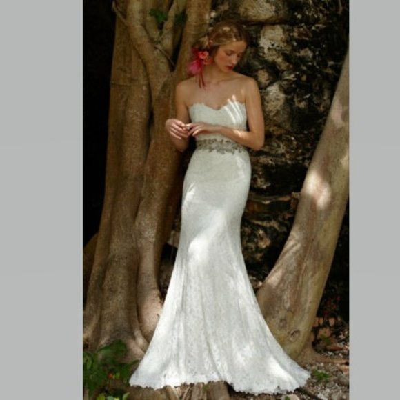 BHLDN Tadashi Shoji 'Seraphina' Bridal Gown~Size 0 - Picture 3 of 7
